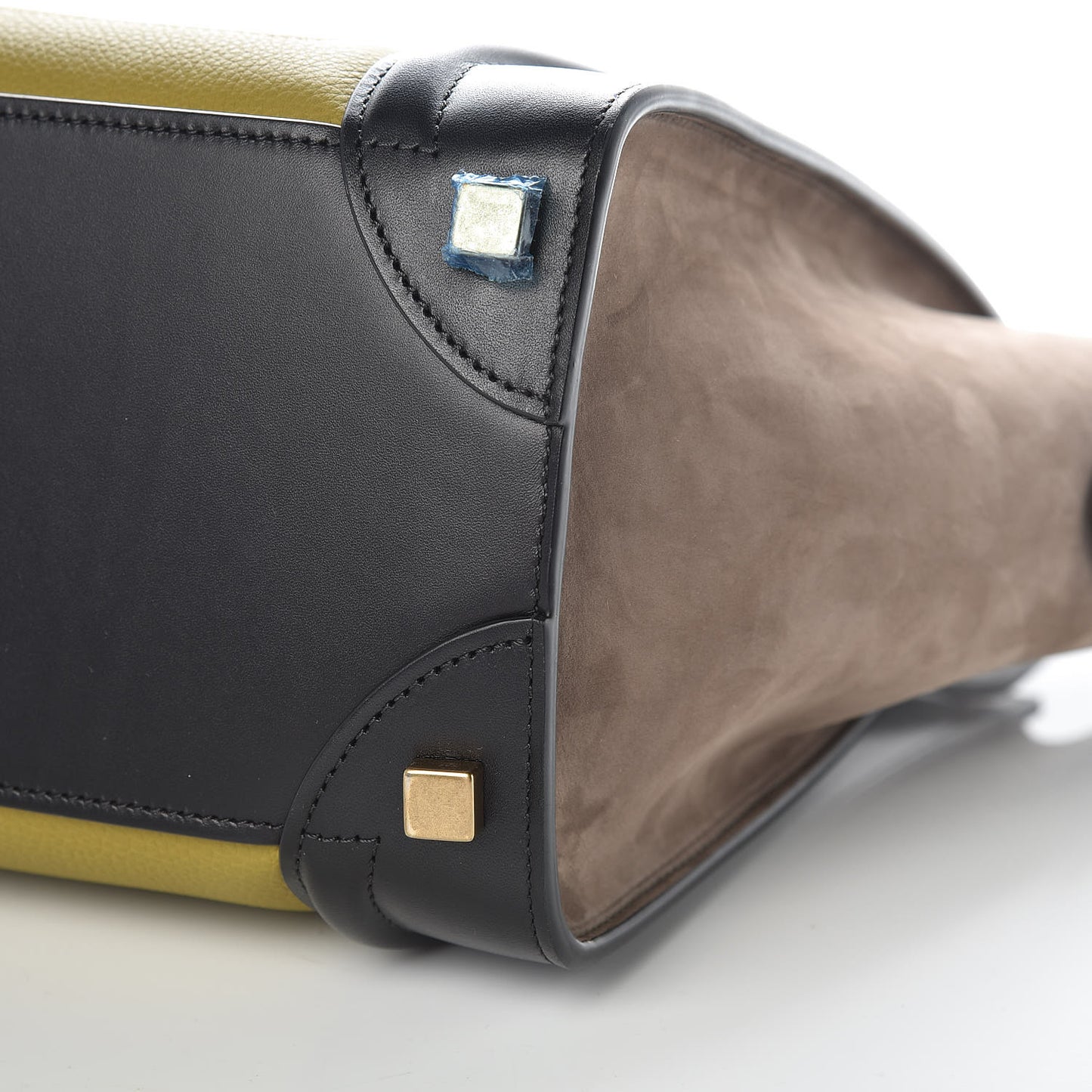 Baby Grained Calfskin Nubuck Micro Tri-Color Luggage Olive
