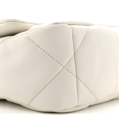 Chanel Goatskin Quilted Medium Chanel 19 Flap White 9 of 11
