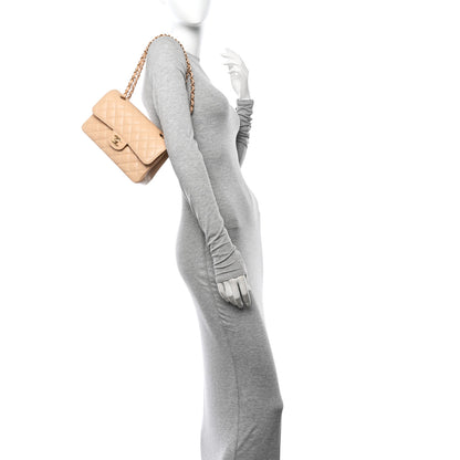 Chanel Caviar Quilted Small Double Flap Beige 2 of 13