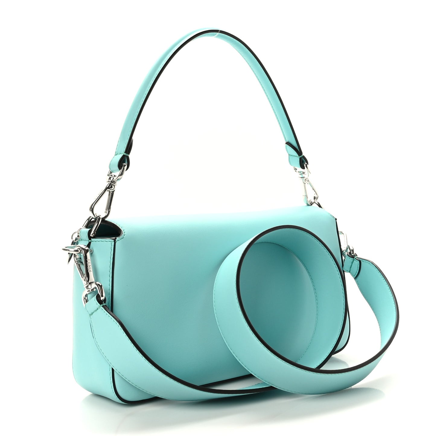 X TIFFANY Nappa Silver Baguette Blue Tiffany Silver