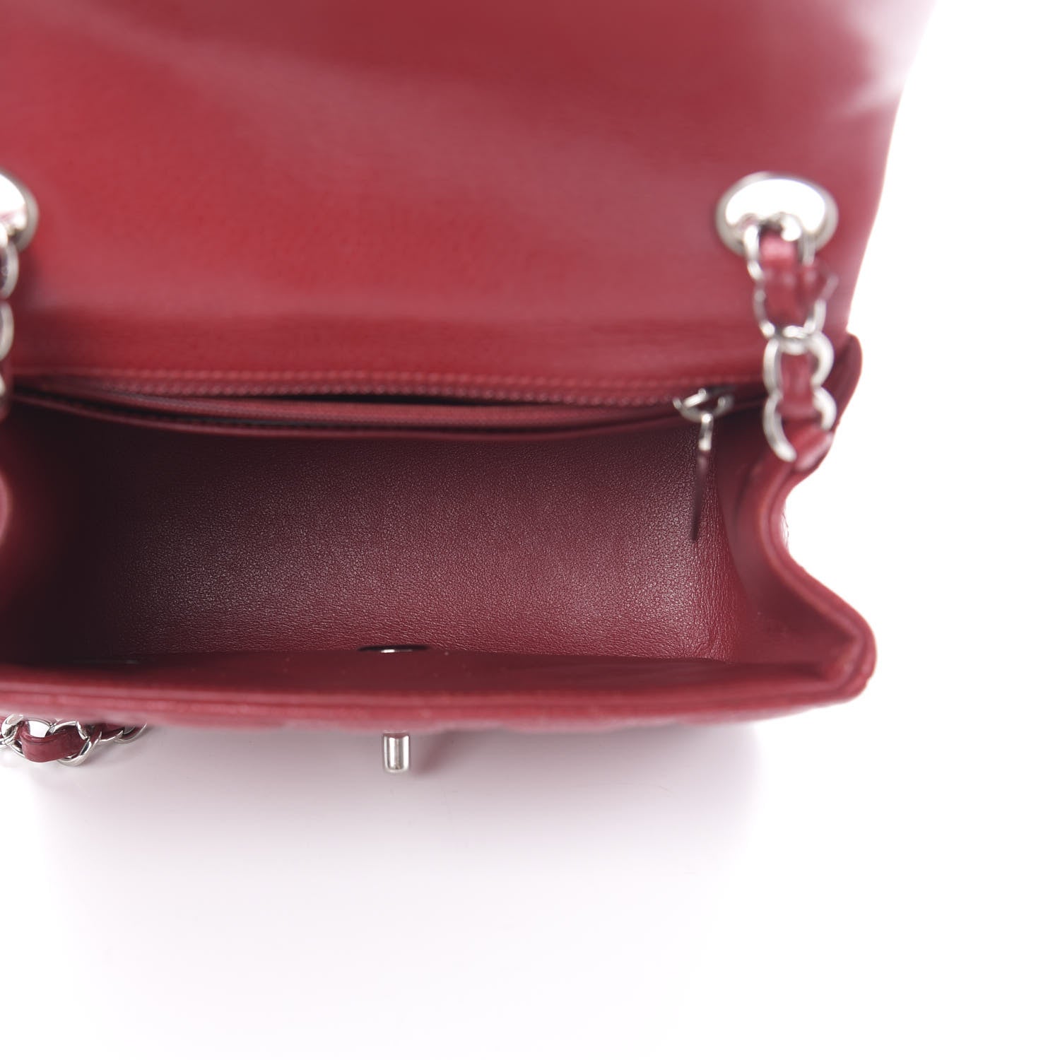 Chanel Caviar Quilted Mini Square Flap Red 5 of 10