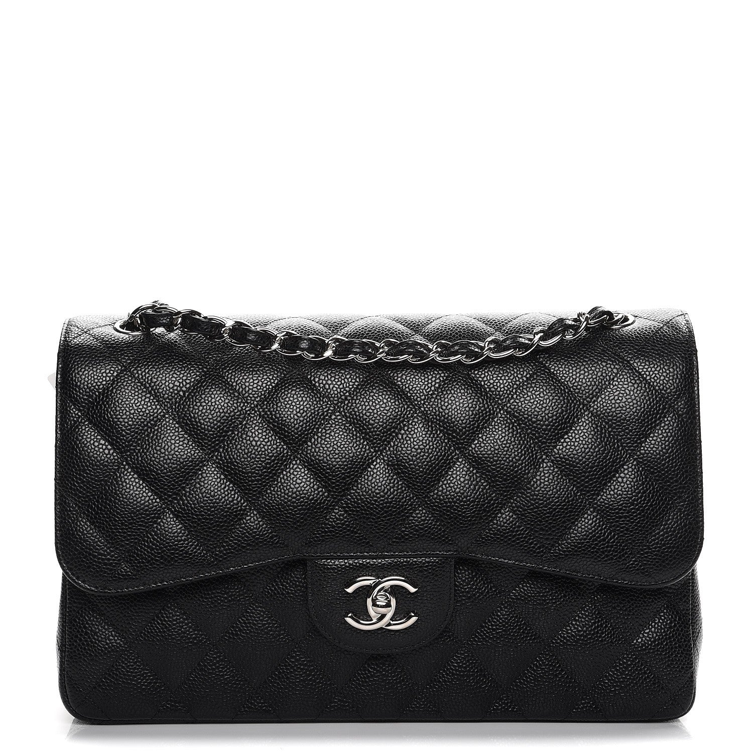 Chanel Caviar Quilted Jumbo Double Flap Black 1 of 7