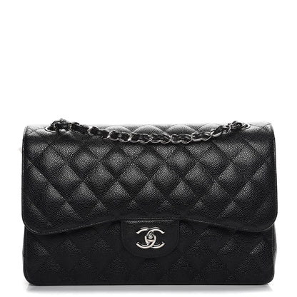 Chanel Caviar Quilted Jumbo Double Flap Black 1 of 7