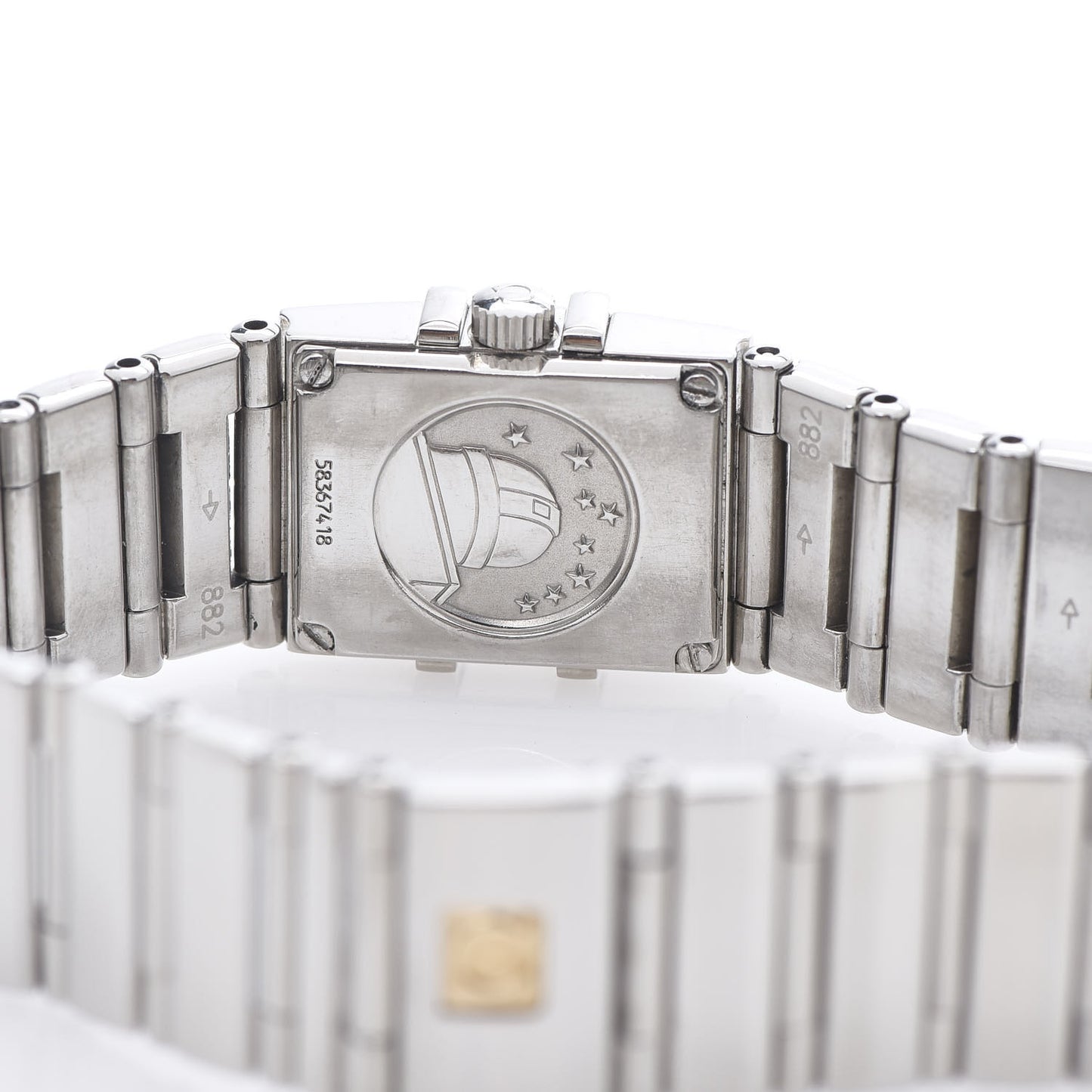Stainless Steel Diamond Bezel Mother of Pearl 15mm Constellation Quadra Quartz Watch 1535.71.00