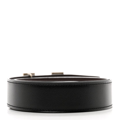 Hermes Box Togo 32mm H Belt 85 34 Black Chocolate 2 of 7