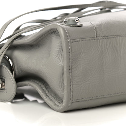 Balenciaga Matte Goatskin Rubber Covered Classic Hardware Mini City Gris Glace 8 of 12