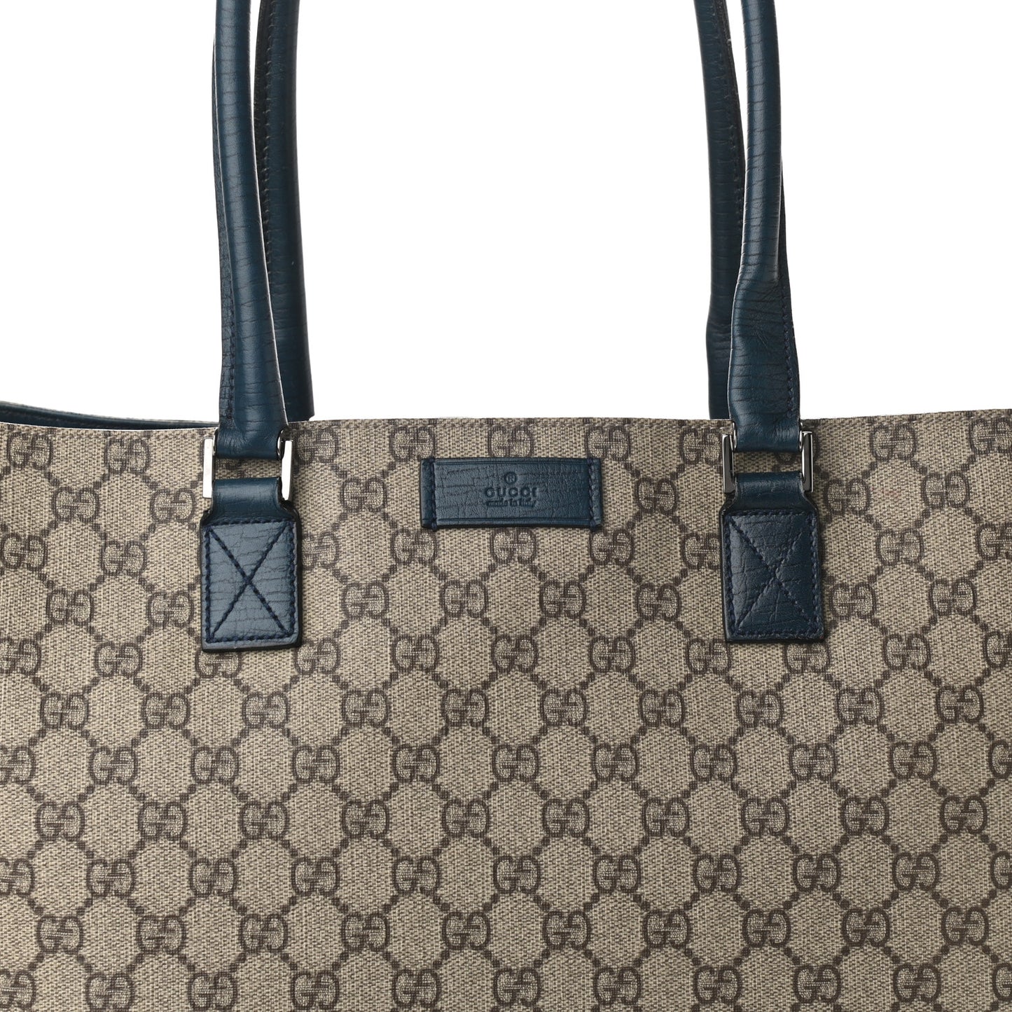 GG Plus Monogram Flat Vertical Tote Blue