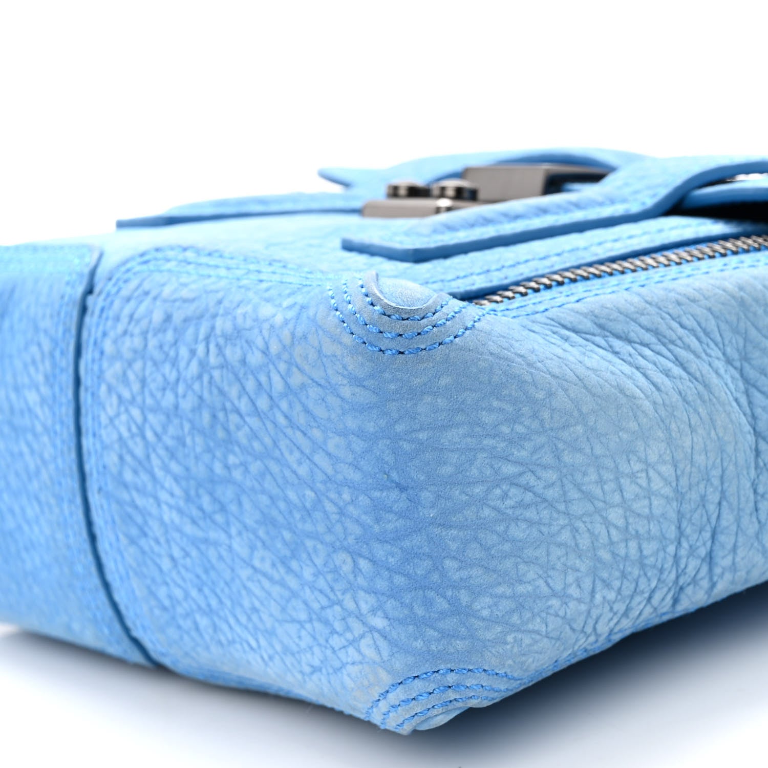 3.1 Phillip Lim Textured Calfskin Mini Pashli Satchel Azure 9 of 10