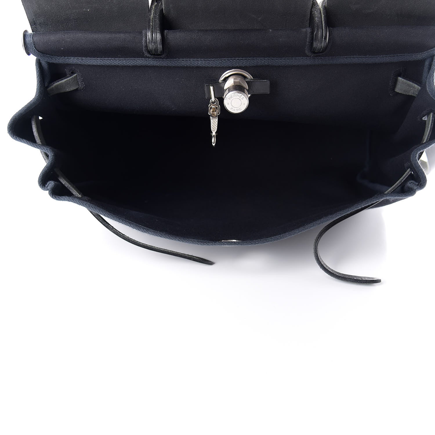 Hermes Toile Vache Calfskin Herbag 39 MM Black 6 of 14
