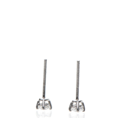 Tiffany Platinum Diamond .31ctw Solitaire Earrings 3 of 8