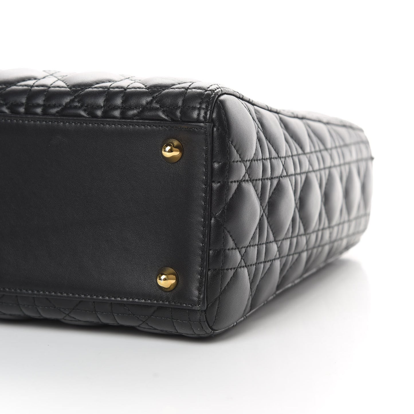 Lambskin Cannage Large Lady Dior Black