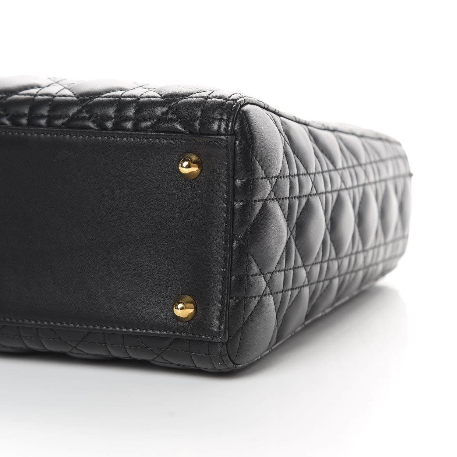 Christian Dior Lambskin Cannage Large Lady Dior Black 10 of 15