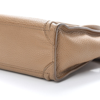 Celine Drummed Calfskin Nano Luggage Camel 10 of 13