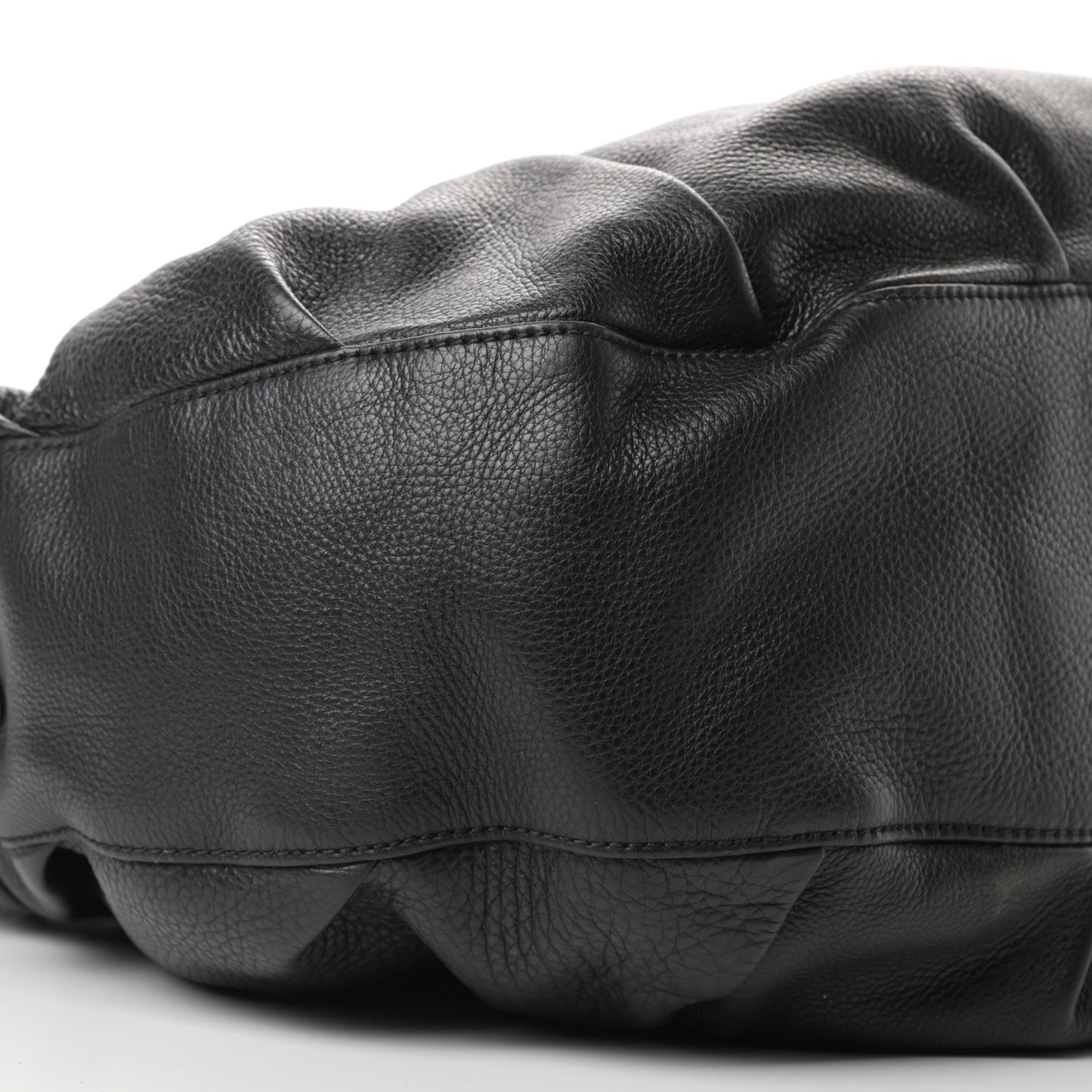 Pebbled Calfskin Medium Icon Bit Shoulder Bag Black
