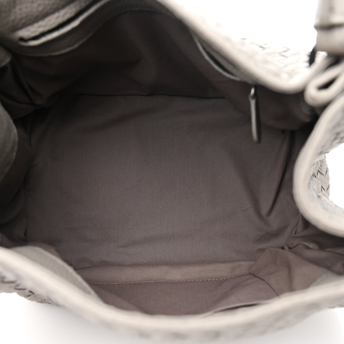 Nappa Intrecciato Parachute Bag Light Grey