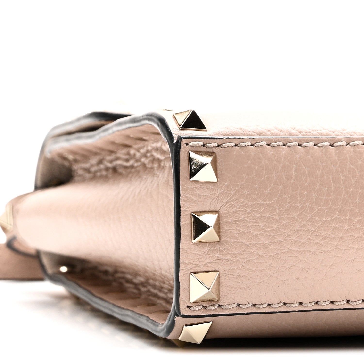 Valentino Garavani Pebbled Calfskin Medium Rockstud Flip Lock Crossbody Bag Poudre 8 of 10