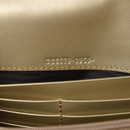 Gucci Metallic Guccissima Signature Bowy Continental Wallet Golden Beige 6 of 7