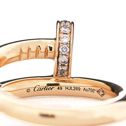 Cartier 18K Yellow Gold Diamond Juste Un Clou Ring 49 4.75 4 of 5