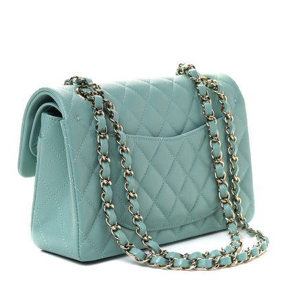 Chanel Caviar Quilted Small Double Flap Light Green 3 of 11