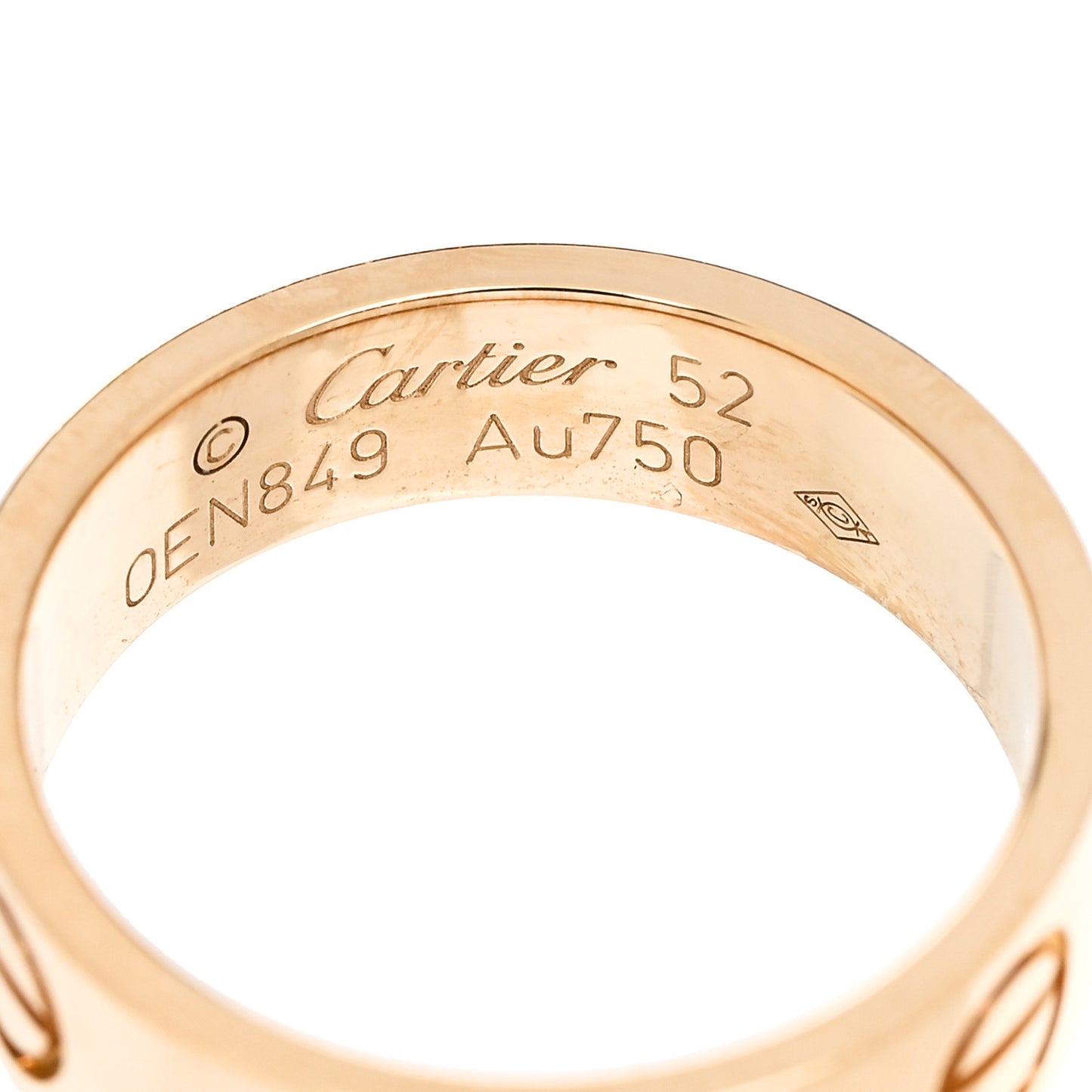 18K Yellow Gold 5.5mm LOVE Ring 52 6