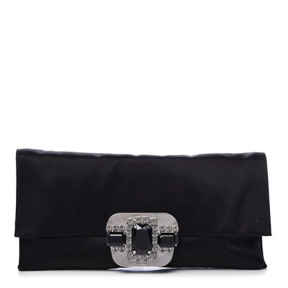 Prada Satin Crystal Clutch Black 1 of 10