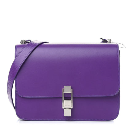 Saint Laurent Smooth Calfskin Carre Satchel Purple 1 of 8