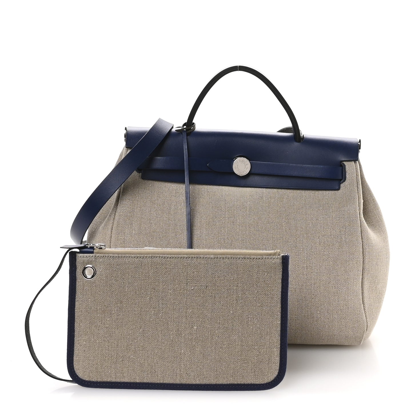 Military Toile Vache Hunter Herbag Zip Retourne PM Bleu De France Ecru