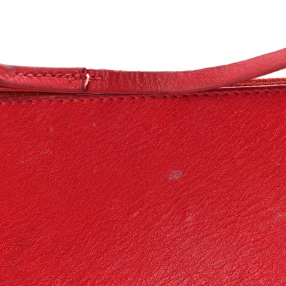 Chanel Lambskin Diamond Stitched CC Drawstring Shoulder Bag Red 13 of 16