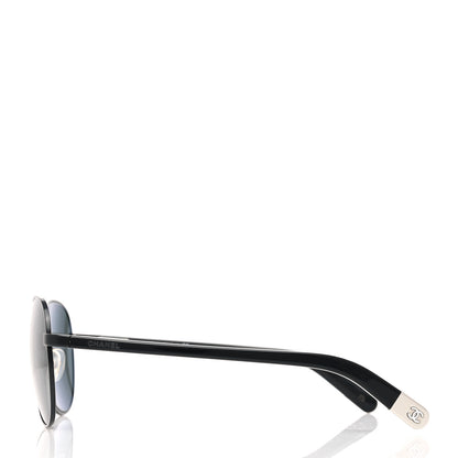 Chanel Metal Aviator CC Sunglasses 4201 Black 3 of 7