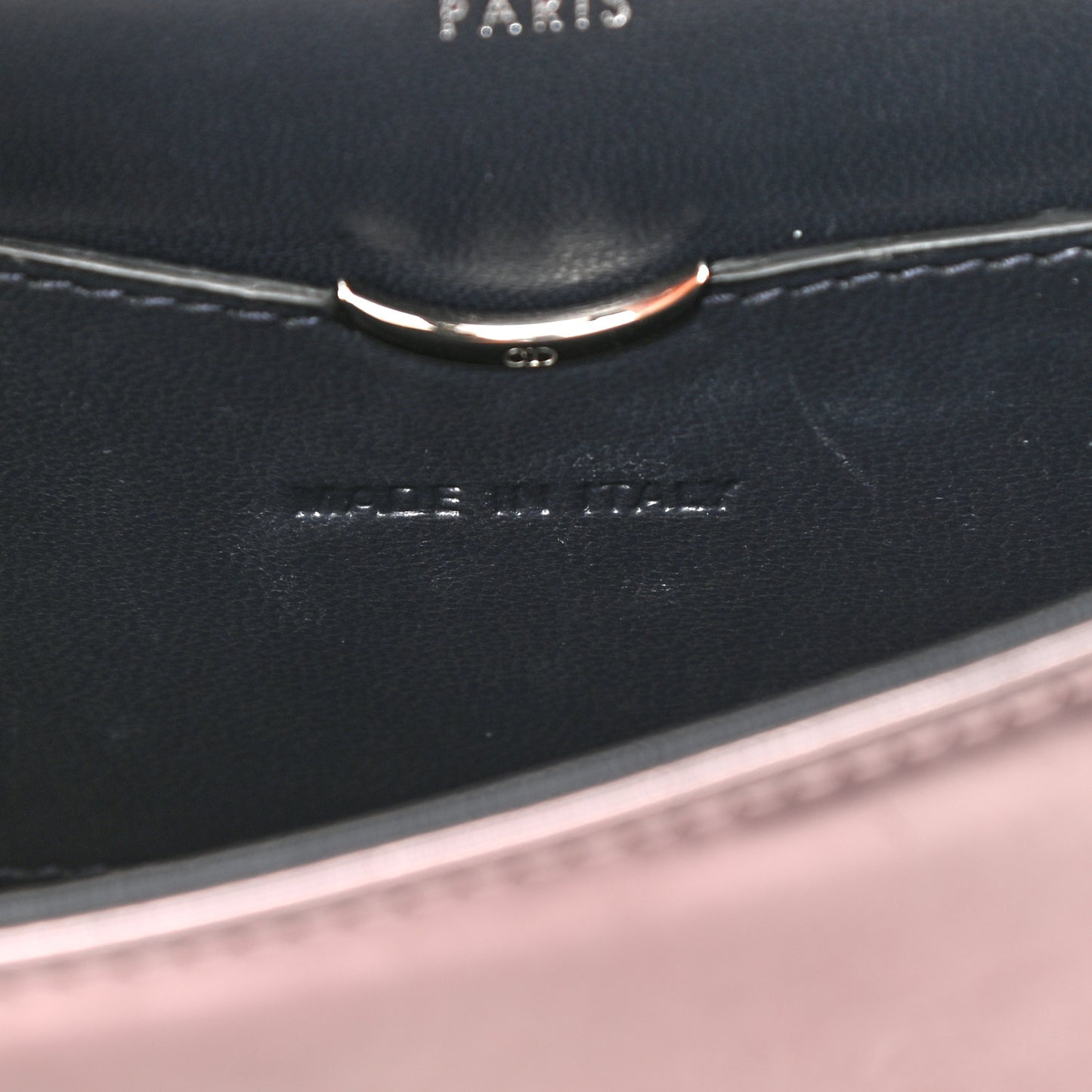 Metallic Patent Micro-Cannage Mini Diorama Flap Bag Pink