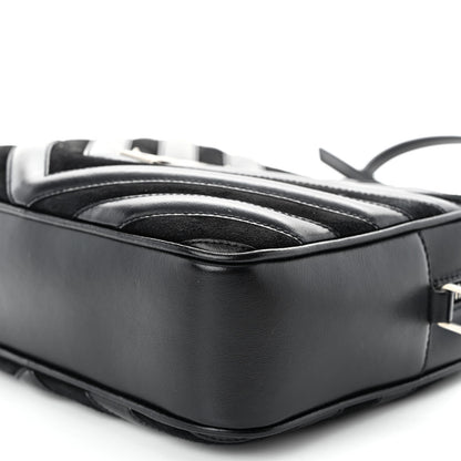 Saint Laurent Calfskin Suede Matelasse Monogram Lou Camera Bag Black 9 of 9