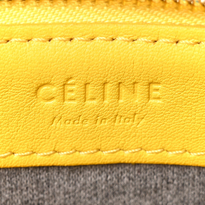 Celine Lambskin Small Trio Crossbody Bag Citron 6 of 12