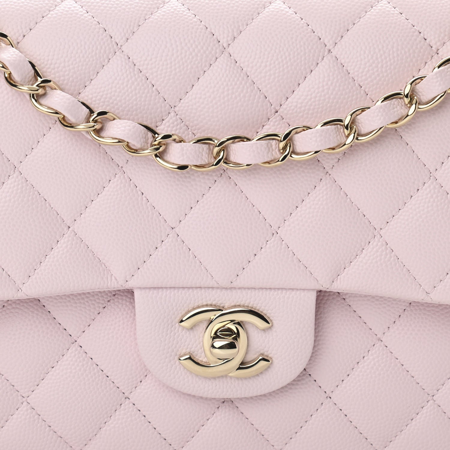 Chanel Caviar Quilted Medium Double Flap Light Pink 8 of 11