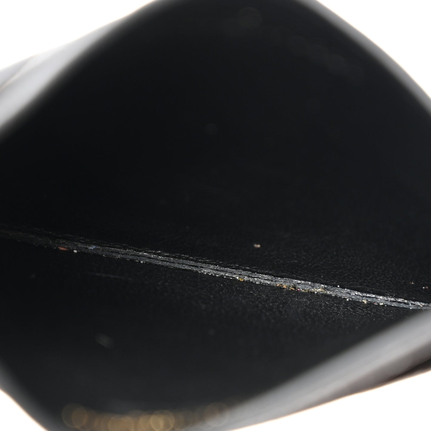 Grain De Poudre Matelasse Chevron Monogram Credit Card Case Black