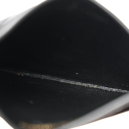 Saint Laurent Grain De Poudre Matelasse Chevron Monogram Credit Card Case Black 4 of 7
