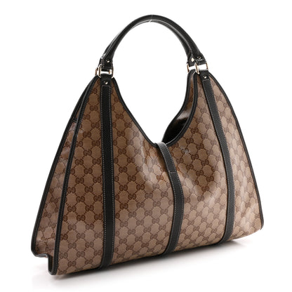 Gucci Crystal Monogram Dollar Calfskin Medium Joy Shoulder Bag Beige Ebony Testa Di Moro 3 of 10