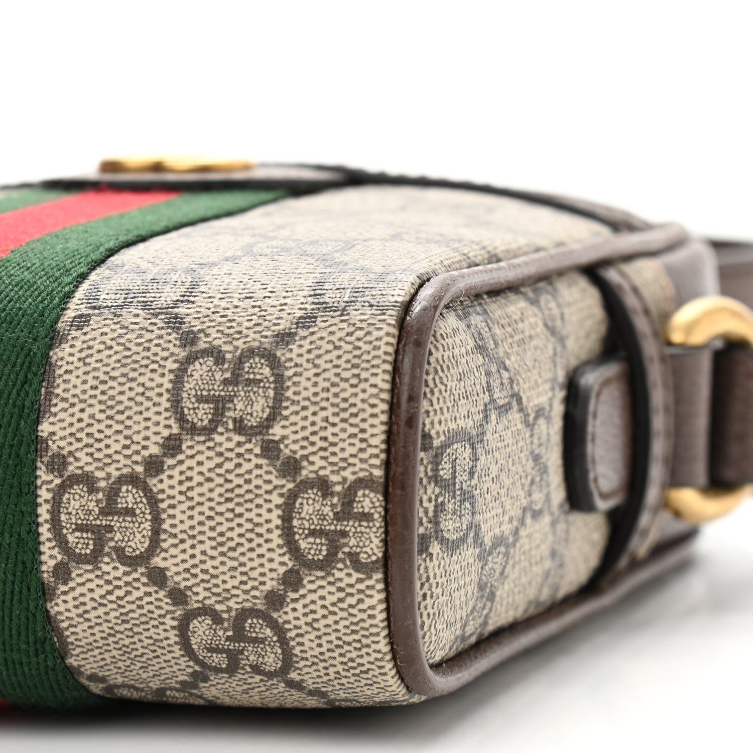 Gucci GG Supreme Monogram Web Mini Ophidia Messenger Brown 10 of 10