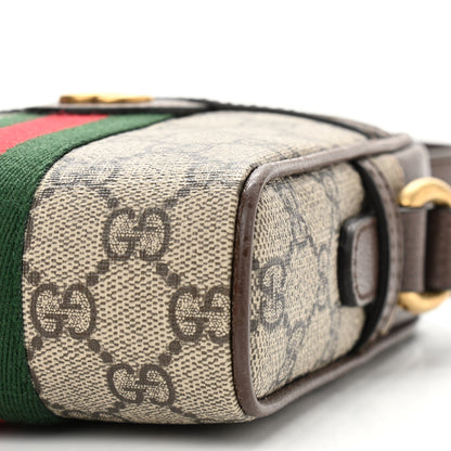 Gucci GG Supreme Monogram Web Mini Ophidia Messenger Brown 10 of 10