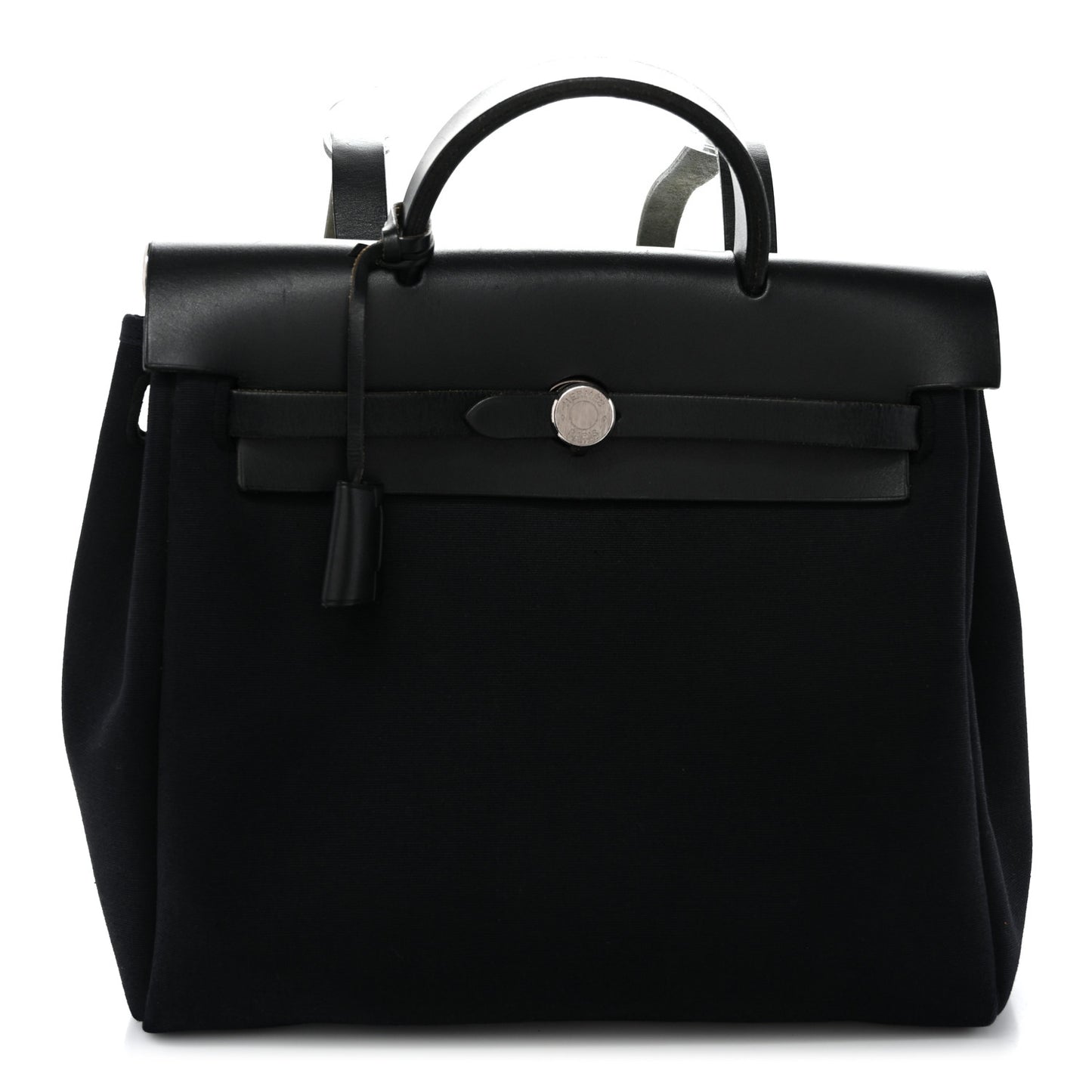 Toile Vache Calfskin Herbag 30 PM Backpack Black