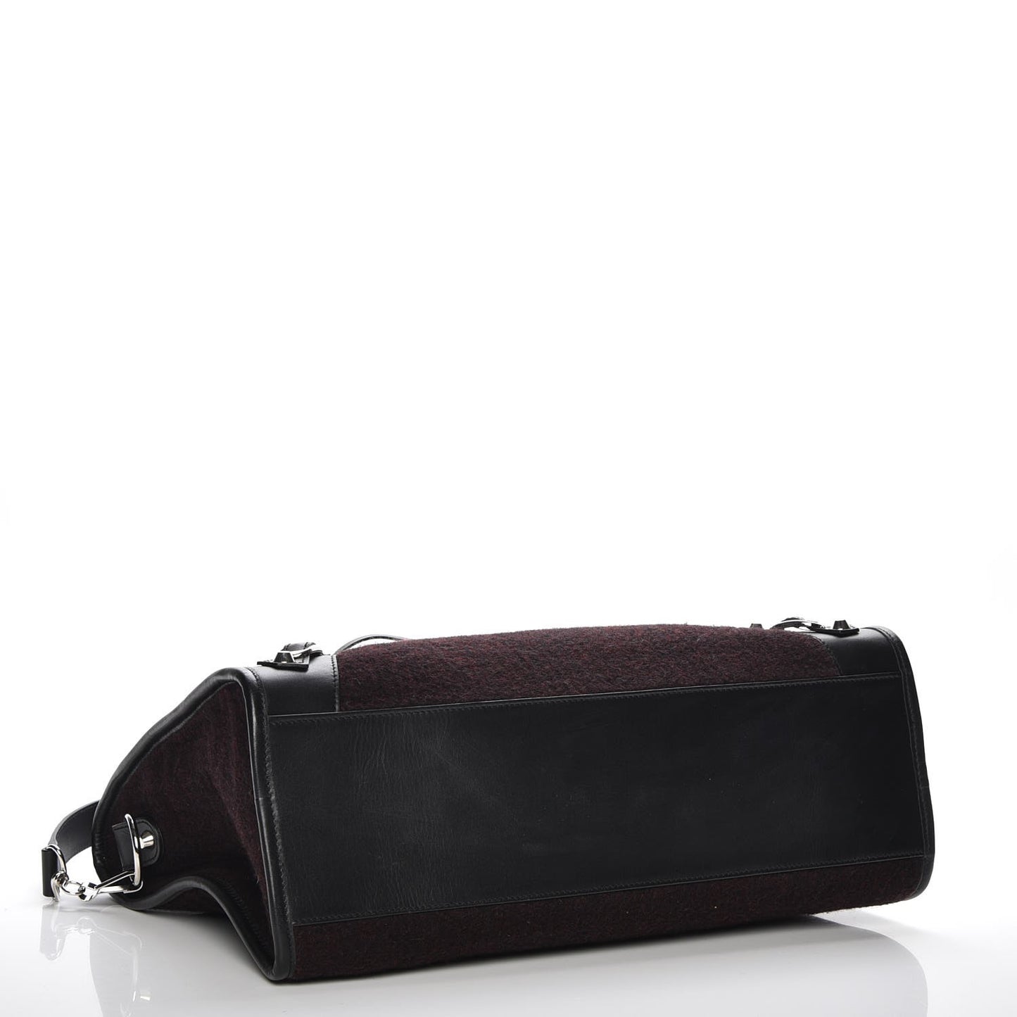 Calfskin Wool Classic Silver Hardware City Bordeaux