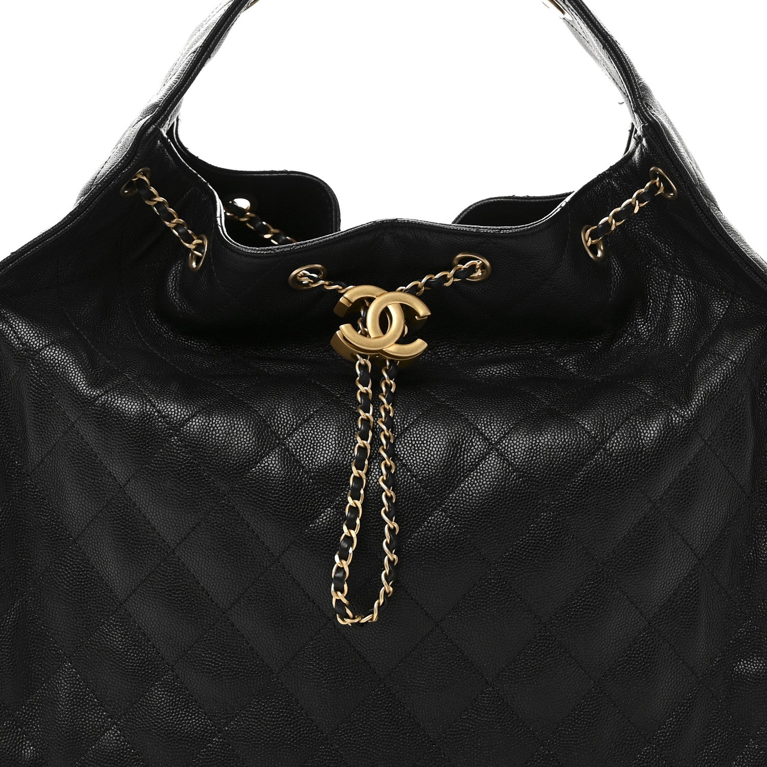 Chanel Caviar Quilted Medium Chanel 25 Handbag Black 9 of 11