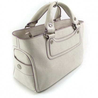 Celine Leather Boogie Satchel White/Lavender 3 of 10