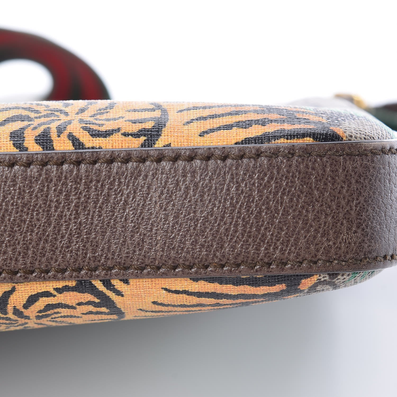 Gucci GG Supreme Monogram Bengal Web Medium Flat Messenger Beige Yard 12 of 13