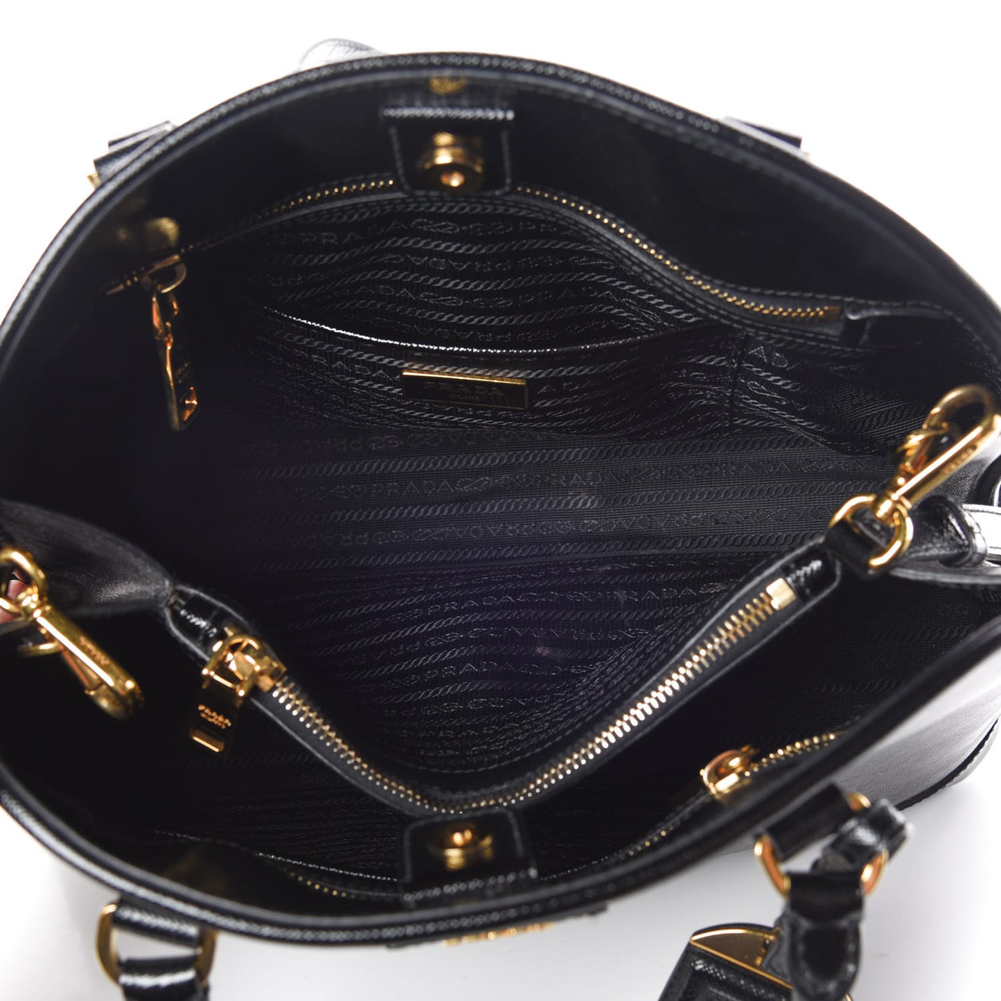 Saffiano Vernice Open Promenade Tote Black