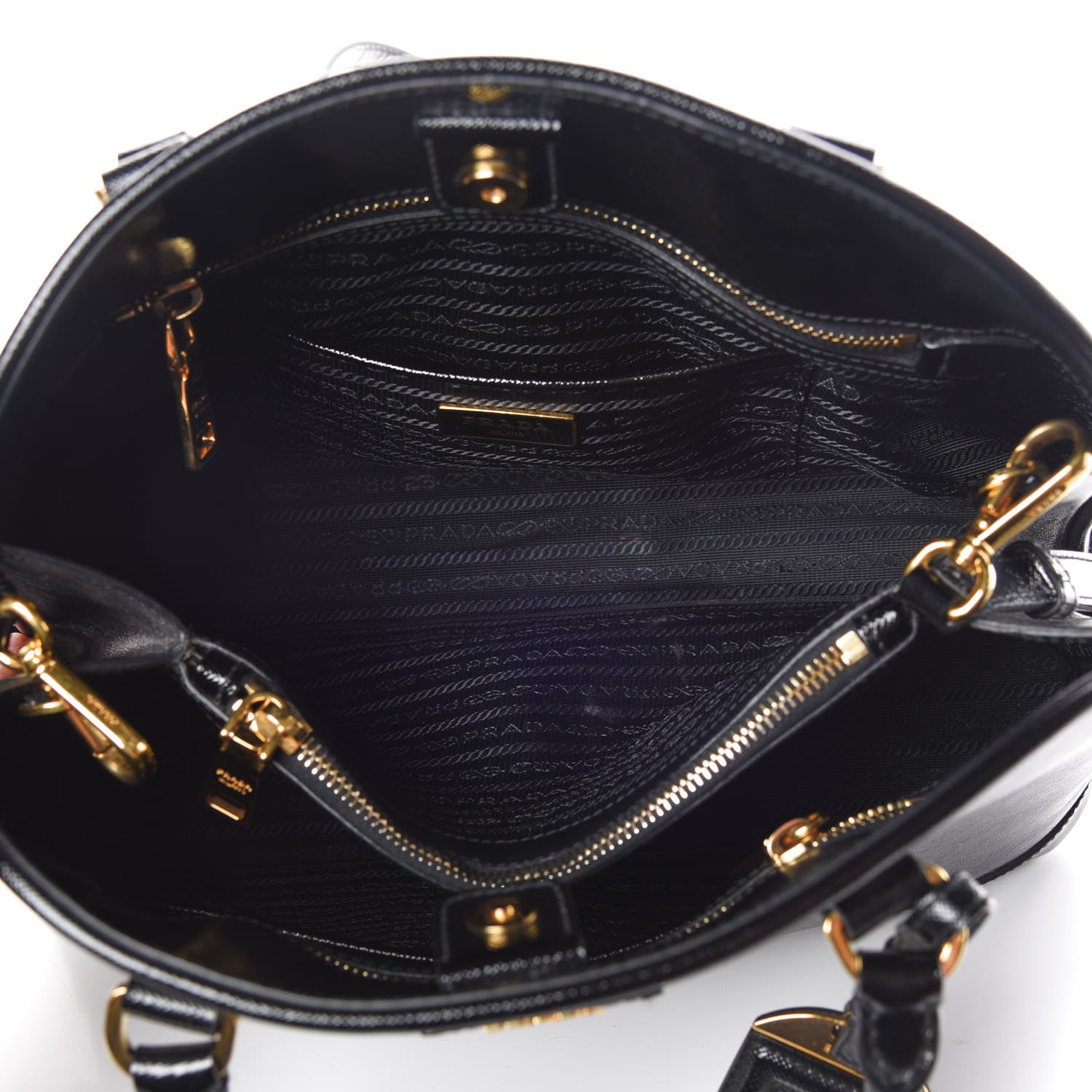 Prada Saffiano Vernice Open Promenade Tote Black 8 of 8