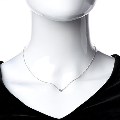 Tiffany Platinum Diamond .14ct Elsa Peretti Diamonds by the Yard Pendant Necklace 2 of 5