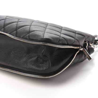 Chanel Caviar Quilted Expandable Zip Shoulder Bag Black 7 of 10