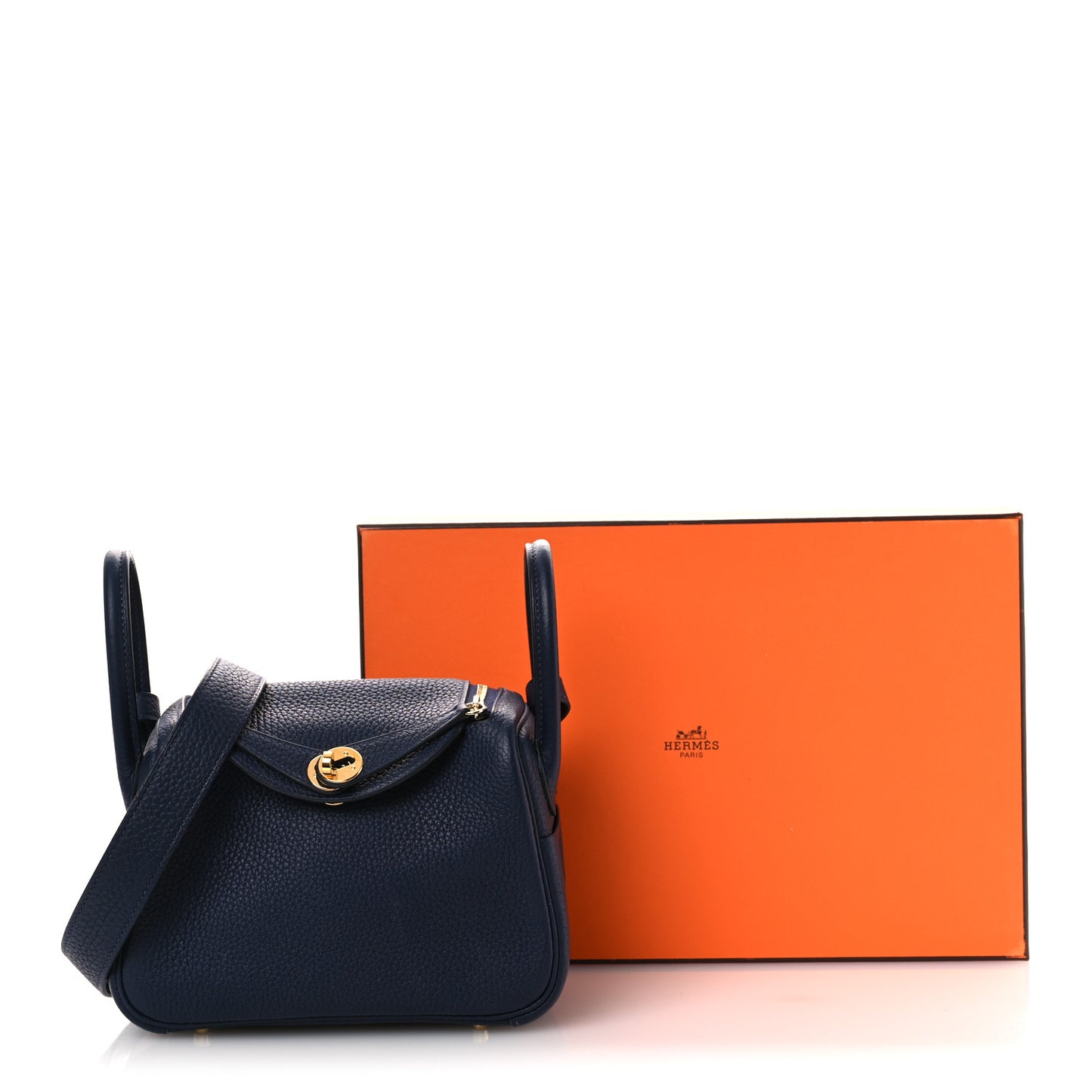 Taurillon Clemence Mini Lindy 20 Bleu Nuit