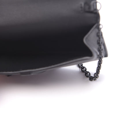 Christian Dior Ultra Matte Calfskin Nano Saddle Chain Pouch Black 5 of 11