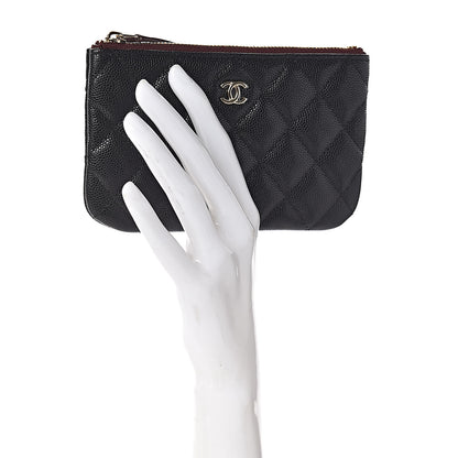 Chanel Caviar Quilted Small Cosmetic Case Black 2 of 8